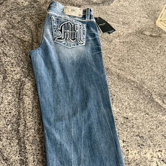 Miss Me Gone Mayhem Slim Wide Mid Rise Sz 29 x 34 - Picture 10 of 11